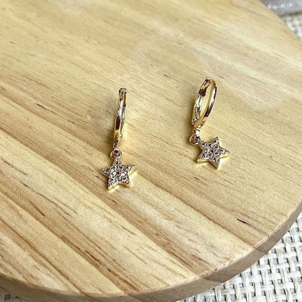 Gold Filled Lone Star Earrings